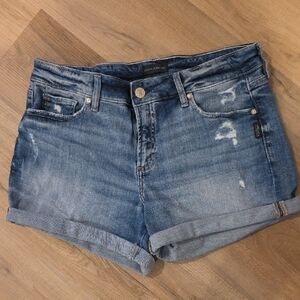 Blue Denim Women Shorts